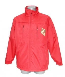 Red cut resistant textiel vest with trident